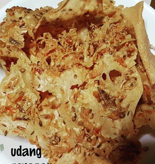 Homemade Rempeyek Udang Geragau Sahaja ( Geragau Shrimp Only ) Bottle | Pre-Order: 5 - 7 days